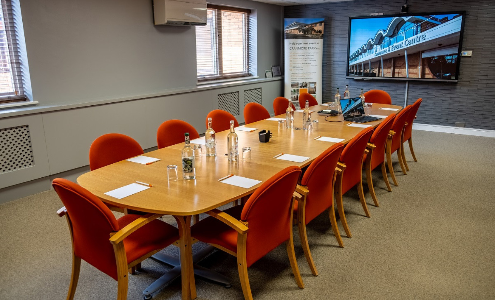 Cranmore park meeting room with boardroom style table