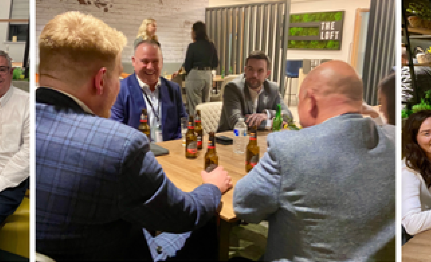 groups of people networking at The loft